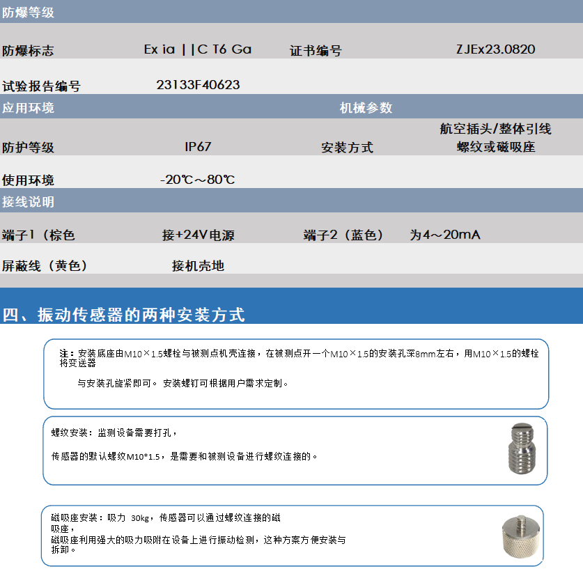 YY230一體化防爆振動變送器(圖3)