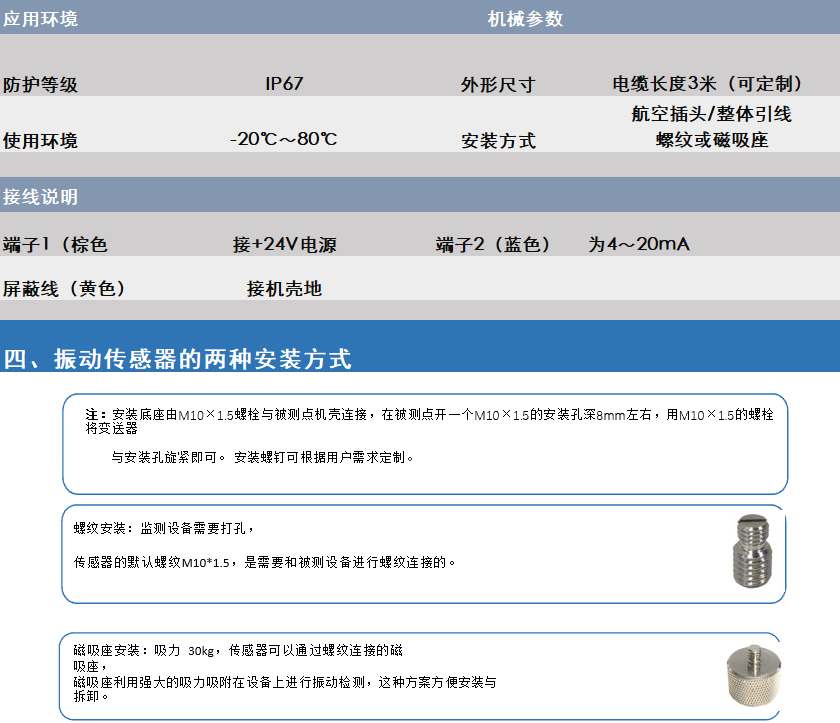 YY230一體化振動變送器/振動傳感器(圖3)
